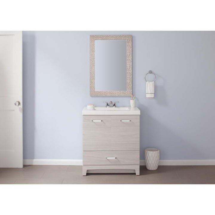 Stancliff 31 in. W x 19 in. D Bathroom Vanity in Elm Sky with Cultured Marble Vanity Top in White with White Sink