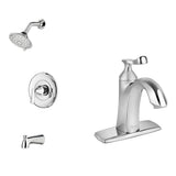 Chatfield Single-Handle 3-Spray Tub and Shower Faucet and Single Hole Bathroom Faucet Set in Legacy Bronze - Super Arbor