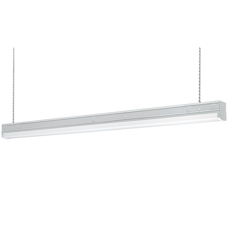 4 ft. 220-Watt Equivalent Integrated LED White Commercial Strip Light Fixture 4000K High Output 5500 Lumens