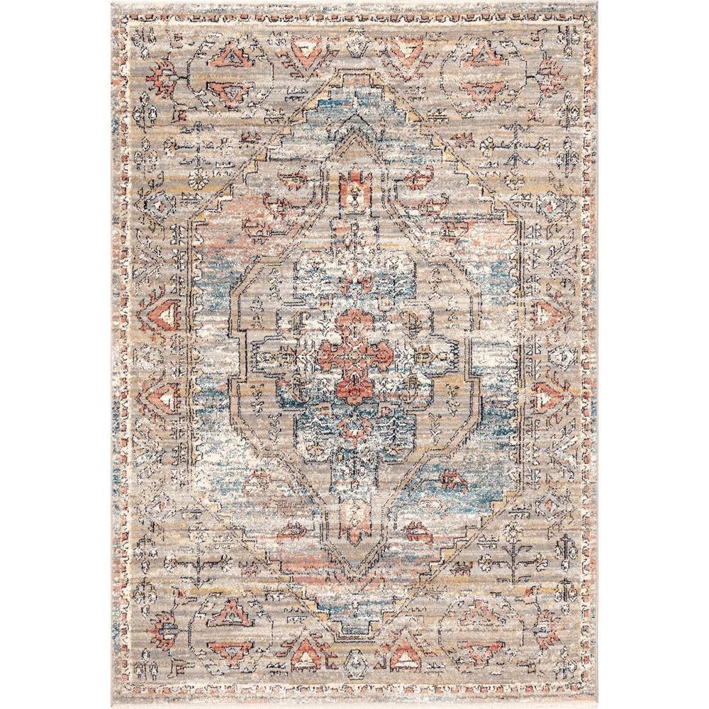 Marley Cardinal Cartouche Beige 9 ft. x 12 ft. Area Rug - Super Arbor