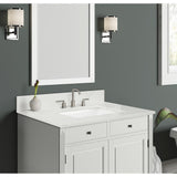 31 in. W x 22 in. D x 0.75 in. H Quartz Vanity Top in Statuario White with White Basin - Super Arbor