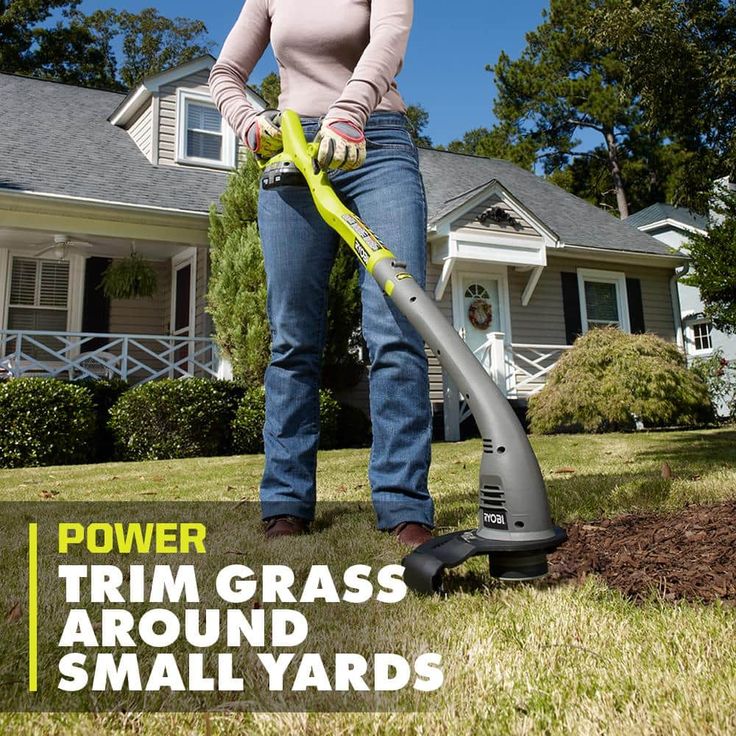 RYOBI ONE+ 18-Volt Lithium-Ion Electric Cordless String Trimmer and Edger - 1.3 Ah Battery and Charger Included