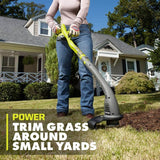 RYOBI ONE+ 18-Volt Lithium-Ion Electric Cordless String Trimmer and Edger - 1.3 Ah Battery and Charger Included