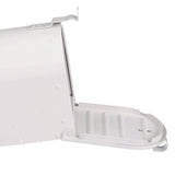 Admiral Medium, Aluminum, Post-Mount Mailbox, Textured White - Super Arbor