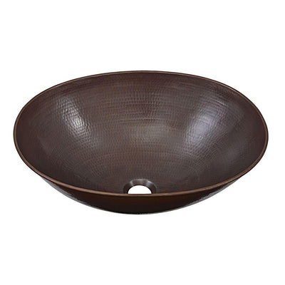 SINKOLOGY Maxwell 18 in. Solid Copper Bathroom Vessel Sink in Aged Copper - Super Arbor