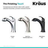 Kraus Oren Matte Black 1-Handle Deck-Mount Pull-Out Handle Kitchen Faucet