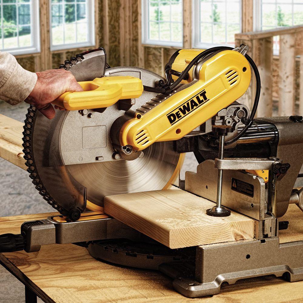 15 Amp Corded 12 in. Dual Bevel Sliding Compound Miter Saw - Super Arbor