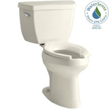 Highline 2-piece 1.28 GPF Single Flush Elongated Toilet in Biscuit, Seat Not Included - Super Arbor