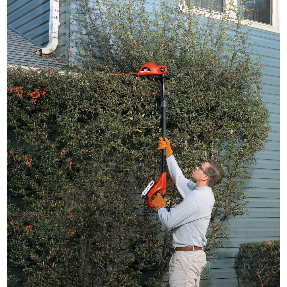 BLACK+DECKER 18 in. 20V MAX Lithium-Ion Cordless Pole Hedge Trimmer with (1) 1.5Ah Battery and Charger Included - Super Arbor