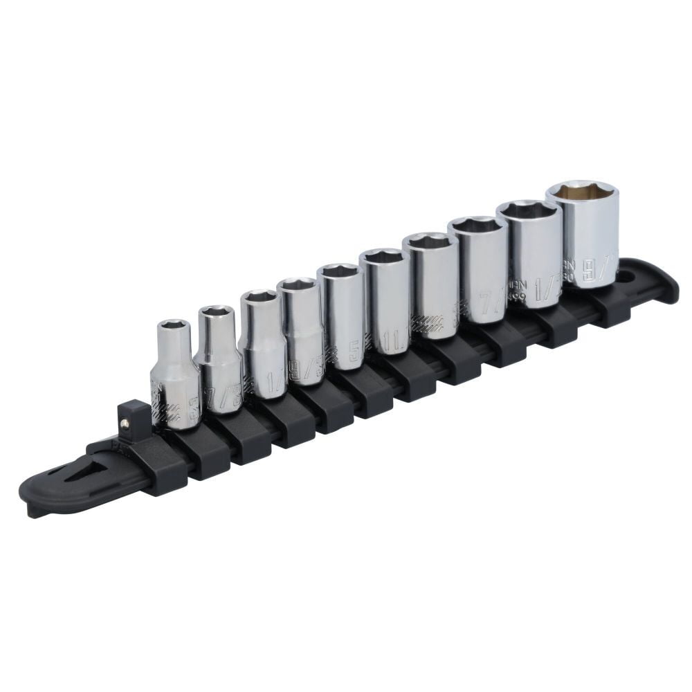 CRAFTSMAN 11-Piece Standard (SAE) 1/4-in Drive 6-Point Shallow Socket Set