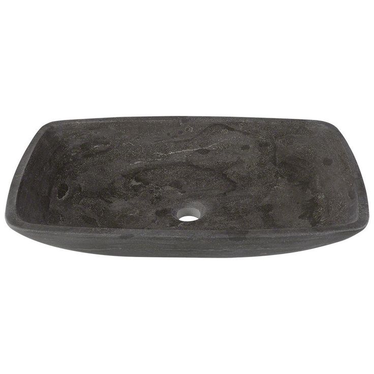 Polaris Sinks Stone Vessel Sink in Gray Limestone
