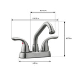 Ashland 2-Handle Utility Faucet in Satin Nickel - Super Arbor