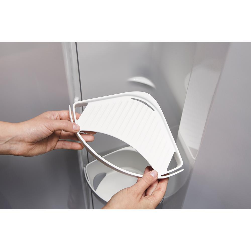 36 in. x 76 in. 1-Piece Direct-to-Stud Alcove Shower Back Wall in White - Super Arbor