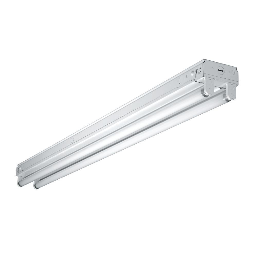 8 ft. Fluorescent White Strip Light Fixture with 2 T8 Light Sockets - Super Arbor