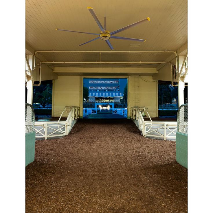 3025 10 ft. Indoor Yellow and Silver Aluminum Shop Ceiling Fan with Wall Control