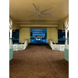 3025 10 ft. Indoor Yellow and Silver Aluminum Shop Ceiling Fan with Wall Control
