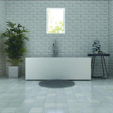 Talence 67 in. Acrylic Flatbottom Freestanding Bathtub in White - Super Arbor