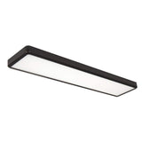 Commercial Electric 4 ft. x 10 in. Deco Matte Black Back-Lit Flat Panel LED Flush Mount 4000 Lumens 3000K 4000K 5000K Dimmable