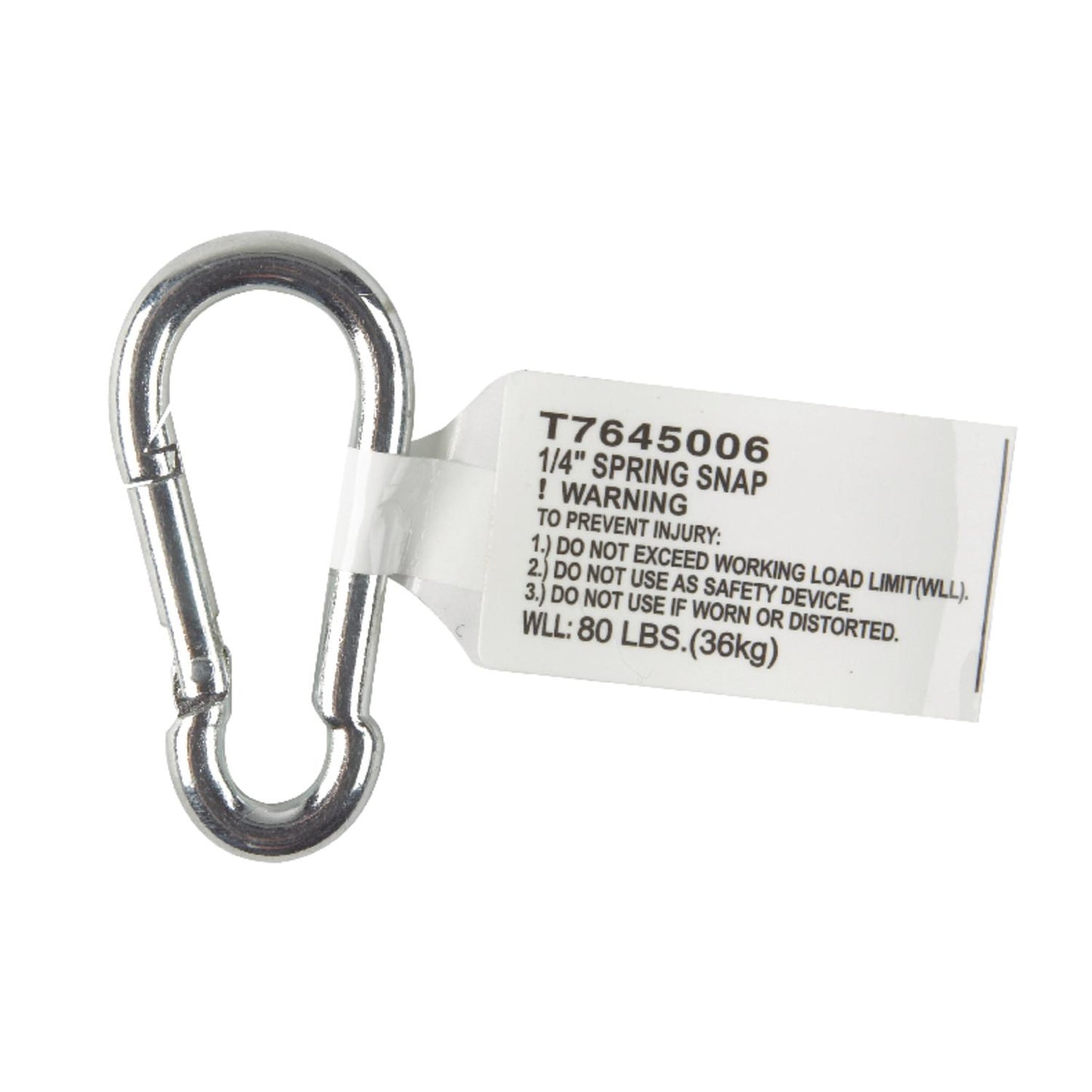 Campbell Zinc-Plated Steel Spring Snap, 80 lb Working Load, 2 in. Length