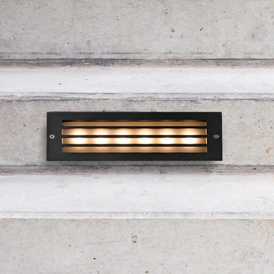 6-Watt Black Outdoor Integrated LED Step Landscape Path Light - Super Arbor