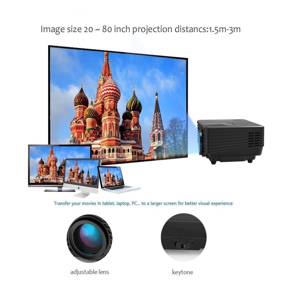800 x 480 LCD Mini Projector with 800-Lumens - Super Arbor