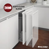 Rev-A-Shelf 35-Quart Plastic Soft-Close Pull-Out Trash Can, 53WC Series