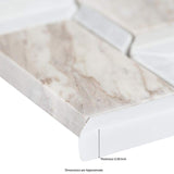 Angora Framework 12 in. x 12 in. x 10mm Polished Marble Mesh-Mounted Mosaic Tile (10 sq. ft./case)