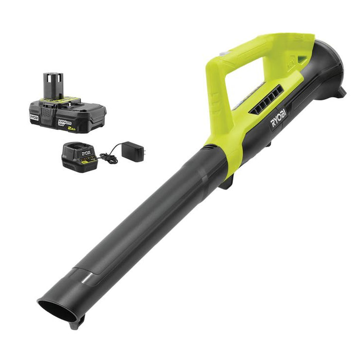 RYOBI ONE+ 90 MPH 200 CFM 18-Volt Lithium-Ion Cordless Leaf Blower/Sweeper - 2.0 Ah Battery and Charger Included