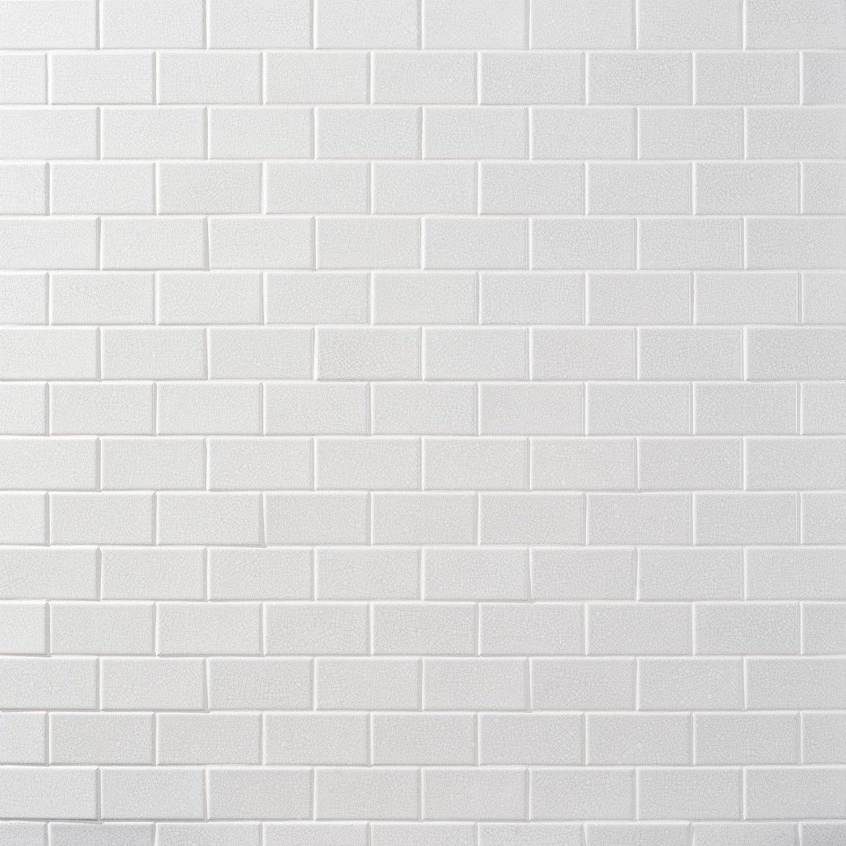 Sarina Vintage White Crackled Ceramic Subway Tile - 3x6 Glossy Finish