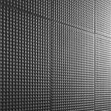 Kinzie Waffle Charcoal Black 8x16 Textured Matte Ceramic Tile by Lux Tile