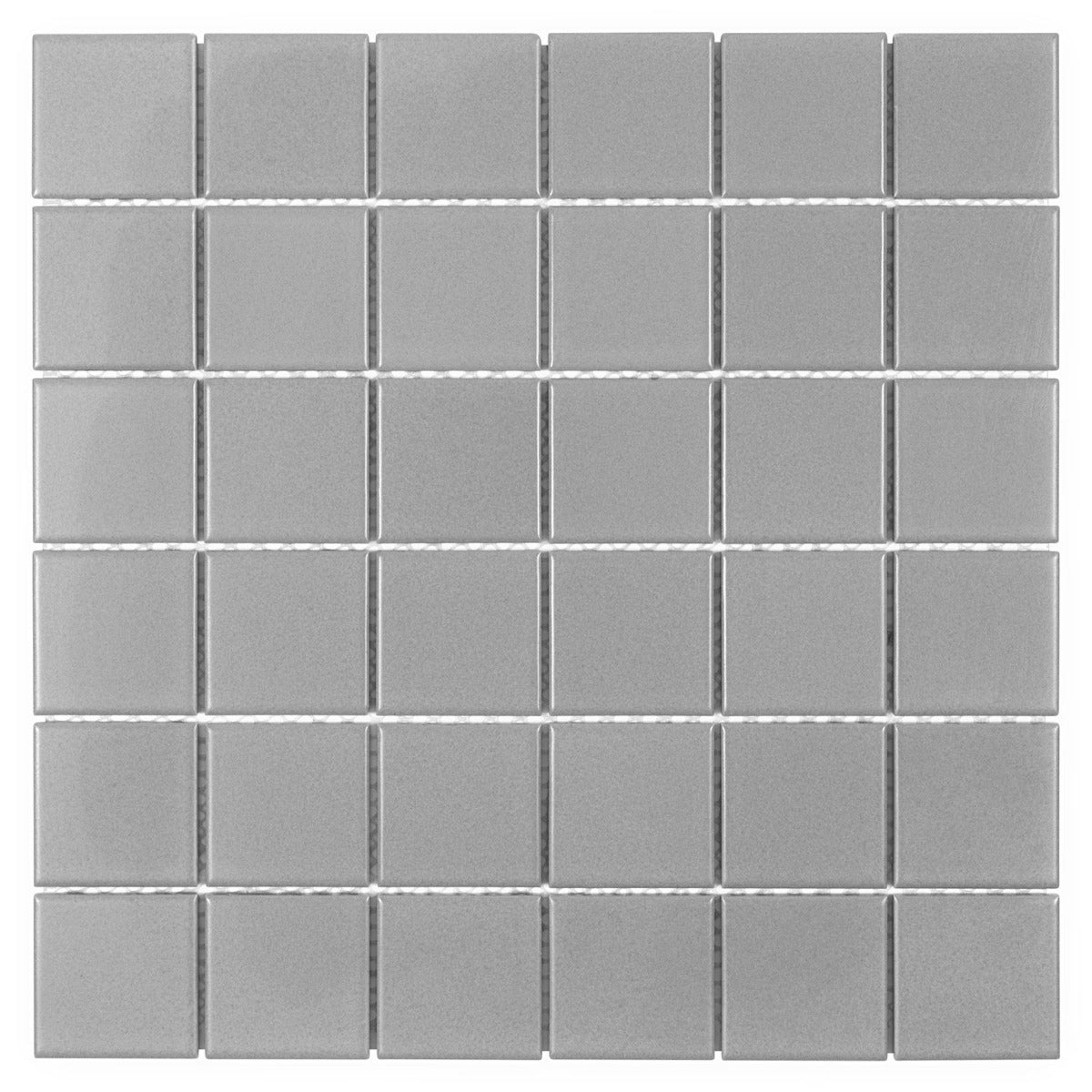 Serenity Dark Gray 2x2 Matte Porcelain Mosaic Tile - Lux Tile