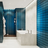 Seaside Marine Blue 4x8 Crackled Glossy Ceramic Tile - Lux Tile