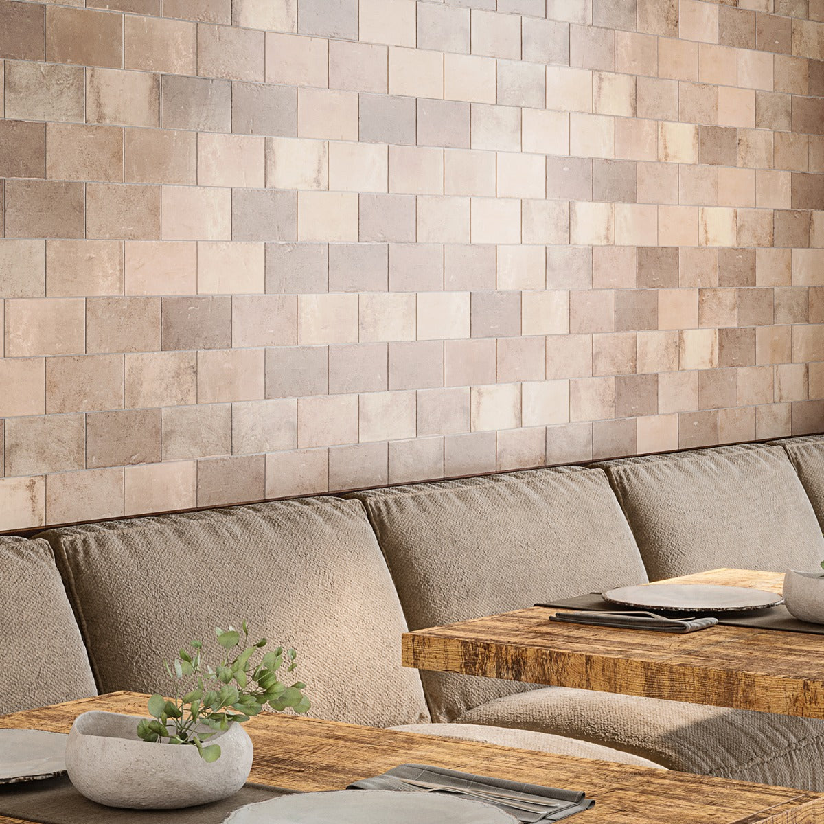 Parma Brick Taupe 4x8 Matte Ceramic Subway Tile - Lux Tile