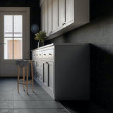 Acadia French Pattern Charcoal Black Matte Porcelain Mosaic Tile - Lux Tile