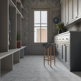 Acadia French Pattern Gray Porcelain Mosaic Tile - Lux Tile