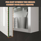 GroGro Glare 20 in. W x 26 in. H Rectangular Aluminum Recessed/Surface Mount Left Open Medicine Cabinet with Mirror LED