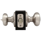 Juno Satin Nickel Entry Door Knob Featuring SmartKey Security with Microban Antimicrobial Technology - Super Arbor