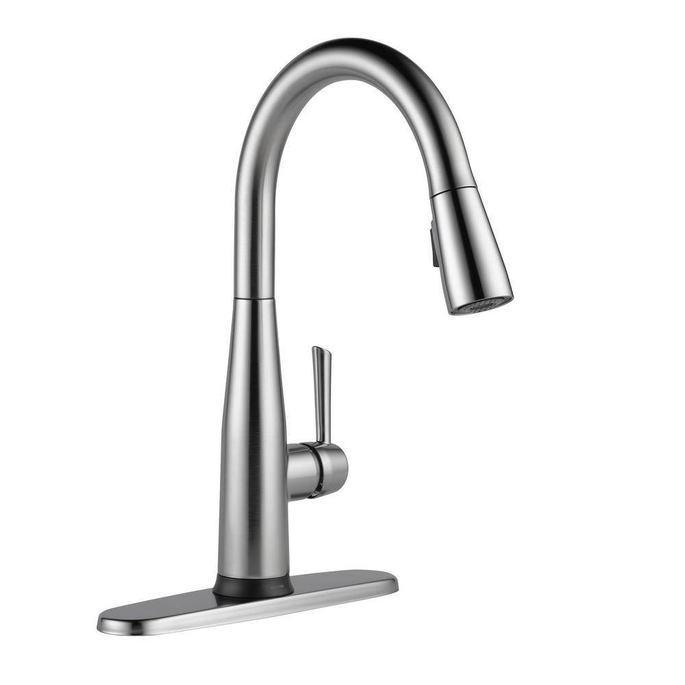 Essa Touch2O Technology Single-Handle Pull-Down Sprayer Kitchen Faucet with MagnaTite Docking in Arctic Stainless - Super Arbor