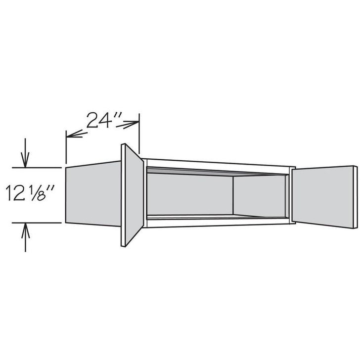 allen + roth Aveley 30-in W x 12.125-in H x 24-in D Linen Maple Door Wall Semi-Custom Cabinet