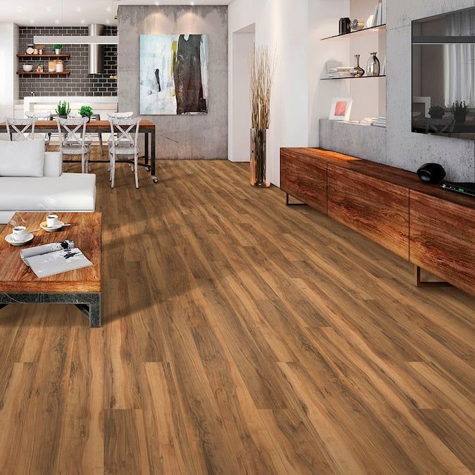 Quick-Step Studio QuickStep Studio + Spill Repel Westend Apple 12-mm T x 6-in W x 48-in L Waterproof Wood Plank Laminate Flooring (16.12-sq ft / Carton)
