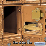Brass Mailbox with 16 Combination Lock Doors - Rear Loading