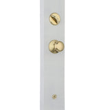 Plymouth Bright Brass Single Cylinder Deadbolt with Knob Door Handleset - Super Arbor