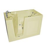 Nova Heated 4.5 ft. Walk-In Whirlpool Bathtub in Biscuit with Chrome Trim - Super Arbor
