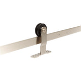 72 in. DesignGlide Satin Nickel Soft-Close Barn Door Sliding Door Hardware Kit - Super Arbor