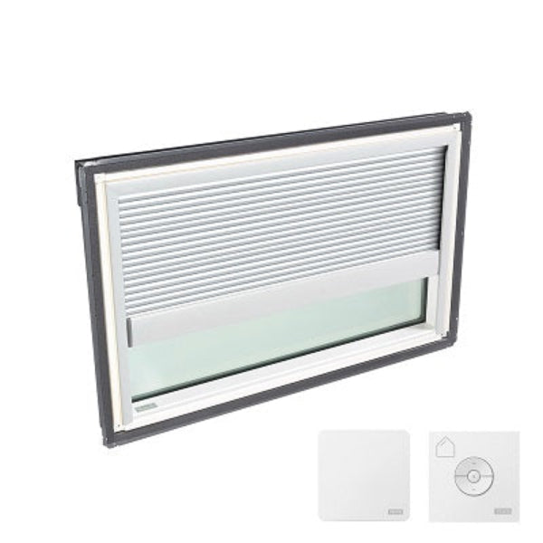 VELUX Fixed Deck Mount Skylight - White Solar Powered Shade image 18
