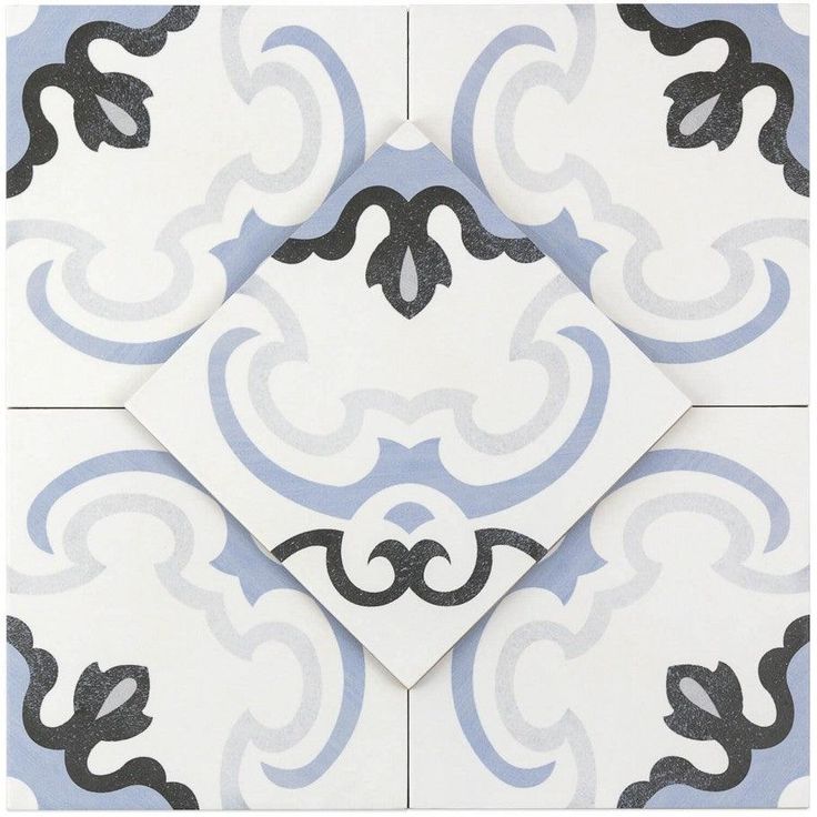 Met Beige Encaustic 9x9 Glazed Porcelain Tile