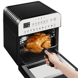 1600-Watts Silver/Black Electric Air Fryer Oven Ultra with Rotisserie, Dehydrator, and Accessories