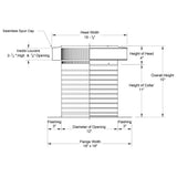12 in. Dia Keepa Vent an Aluminum Roof Vent for Flat Roofs - Super Arbor