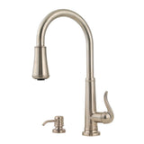 Ashfield Single-Handle Pull-Down Sprayer Kitchen Faucet in Rustic Bronze - Super Arbor