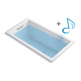 Underscore 5 ft. Acrylic Rectangular Drop-in Non-Whirlpool Bathtub in White with Wireless Music Kit - Super Arbor